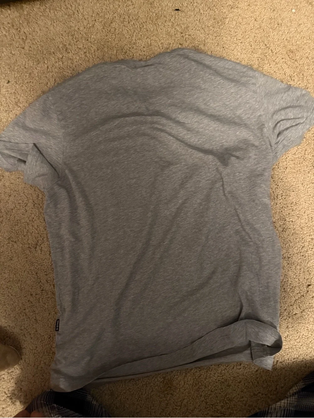 G-Star RAW Gray Short Sleeve Logo Tee with Black Print